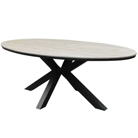 AVH-Collectie Showroommodel Salvador dining tuintafel ovaal 220x115xH75 cm polywood