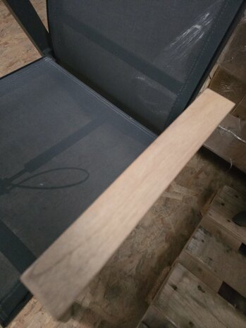 AVH-Collectie Showroommodel Nancy dining tuinstoel aluminium teak antraciet ( set van 4)