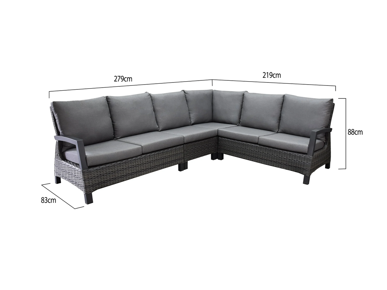 AVH-Collectie Showroommodel Dallas hoek loungeset 4 delig antraciet AVH-Collectie Showroommodel Dallas hoek loungeset 4 delig antraciet