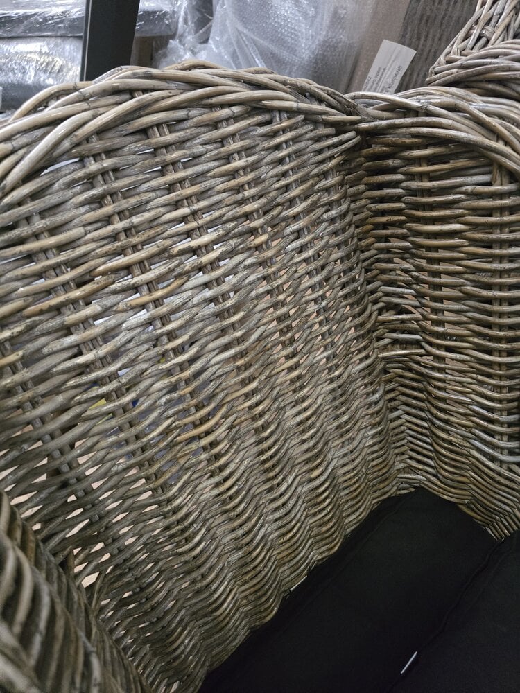 AVH-Collectie Showroommodel Naturel relax lounge balkonset 4-delig naturel rotan zwart AVH-Collectie Showroommodel Naturel relax lounge balkonset 4-delig naturel rotan zwart