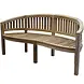 AVH-Collectie Showroommodel Bananen tuinbank 150 cm rechte rugleuning teak