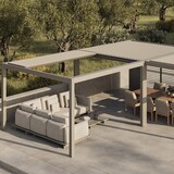 SUNS SUNS Luxe Gazebo zijverlenging manuele shutters camel sand