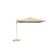 Platinum Challenger T2 premium parasol 300x300 cm sandstone champagne met zandkleur 90KG voet en hoes