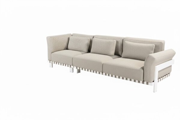 4 Seasons Outdoor Showroommodel Paloma modulaire 3-zitsbank linkerarm wit 4 Seasons Outdoor