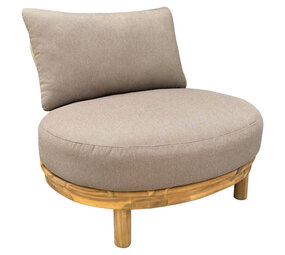 AVH-Collectie Showroommodel 2 x Eleganza organische lounge tuinstoel hardhout