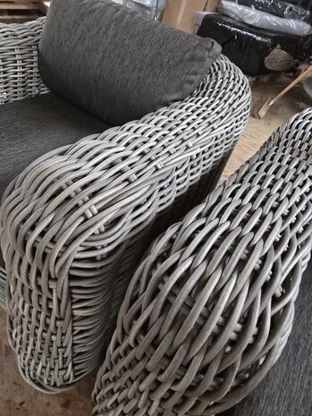 AVH-Collectie Showroommodel 2 x Las Palmas lounge tuinstoel grijs