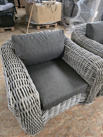 AVH-Collectie Showroommodel 2 x Las Palmas lounge tuinstoel grijs