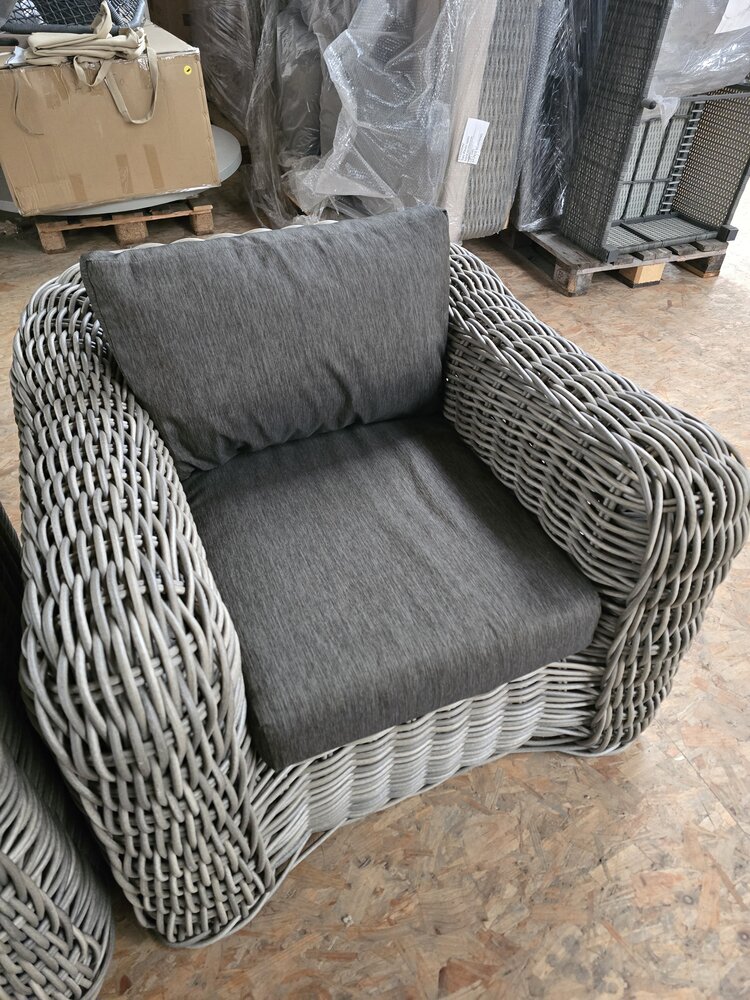 AVH-Collectie Showroommodel 2 x Las Palmas lounge tuinstoel grijs