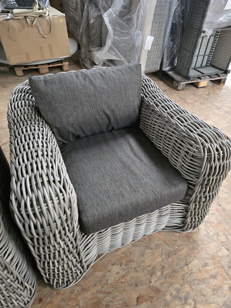 AVH-Collectie Showroommodel 2 x Las Palmas lounge tuinstoel grijs