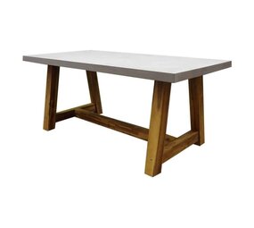AVH-Collectie Showroommodel Veltis dining tuintafel 180x90xH77 cm acacia – polystone blad