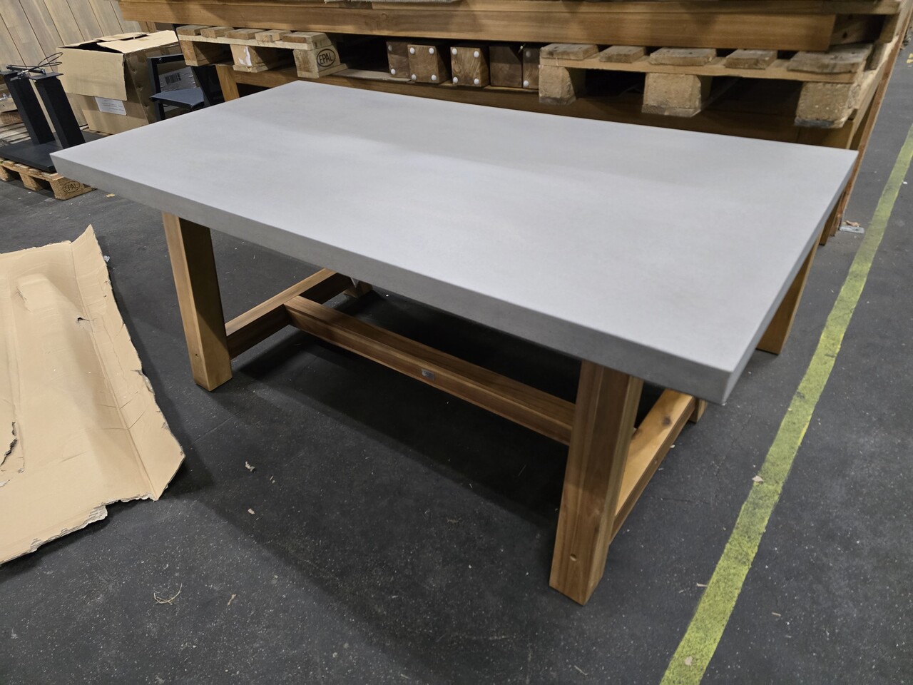 AVH-Collectie Showroommodel Veltis dining tuintafel 180x90xH77 cm acacia – polystone blad