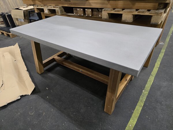 AVH-Collectie Showroommodel Veltis dining tuintafel 180x90xH77 cm acacia – polystone blad