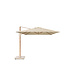 Platinum Challenger T1 premium parasol 400x300 cm teak champagne met zandkleur 120 KG voet en hoes