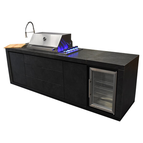 AVH-Collectie Emberhaus Bar en Grill buitenkeuken 263x70xH120 cm grijs