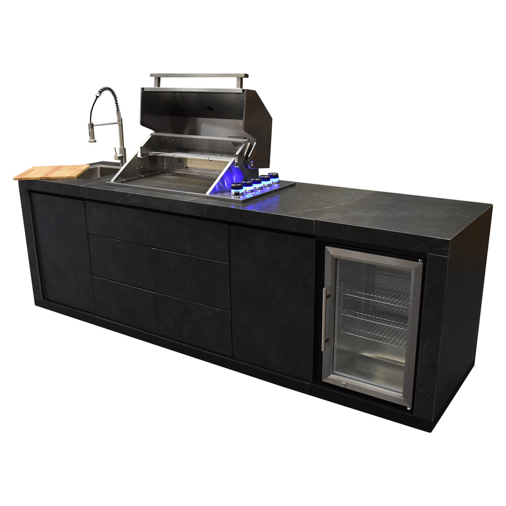 AVH-Collectie Emberhaus Bar en Grill buitenkeuken 263x70xH120 cm grijs