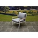 AVH-Collectie Showroommodel Porto stoel-bank loungeset 3-delig wit aluminium teak