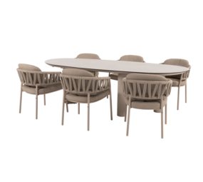 4 Seasons Outdoor Denia Calma dining tuinset 240x105xH75 cm 7 delig keramiek latte Taste 4SO 4 Seasons Outdoor Denia Calma dining tuinset 240x105xH75 cm 7 delig keramiek latte Taste 4SO