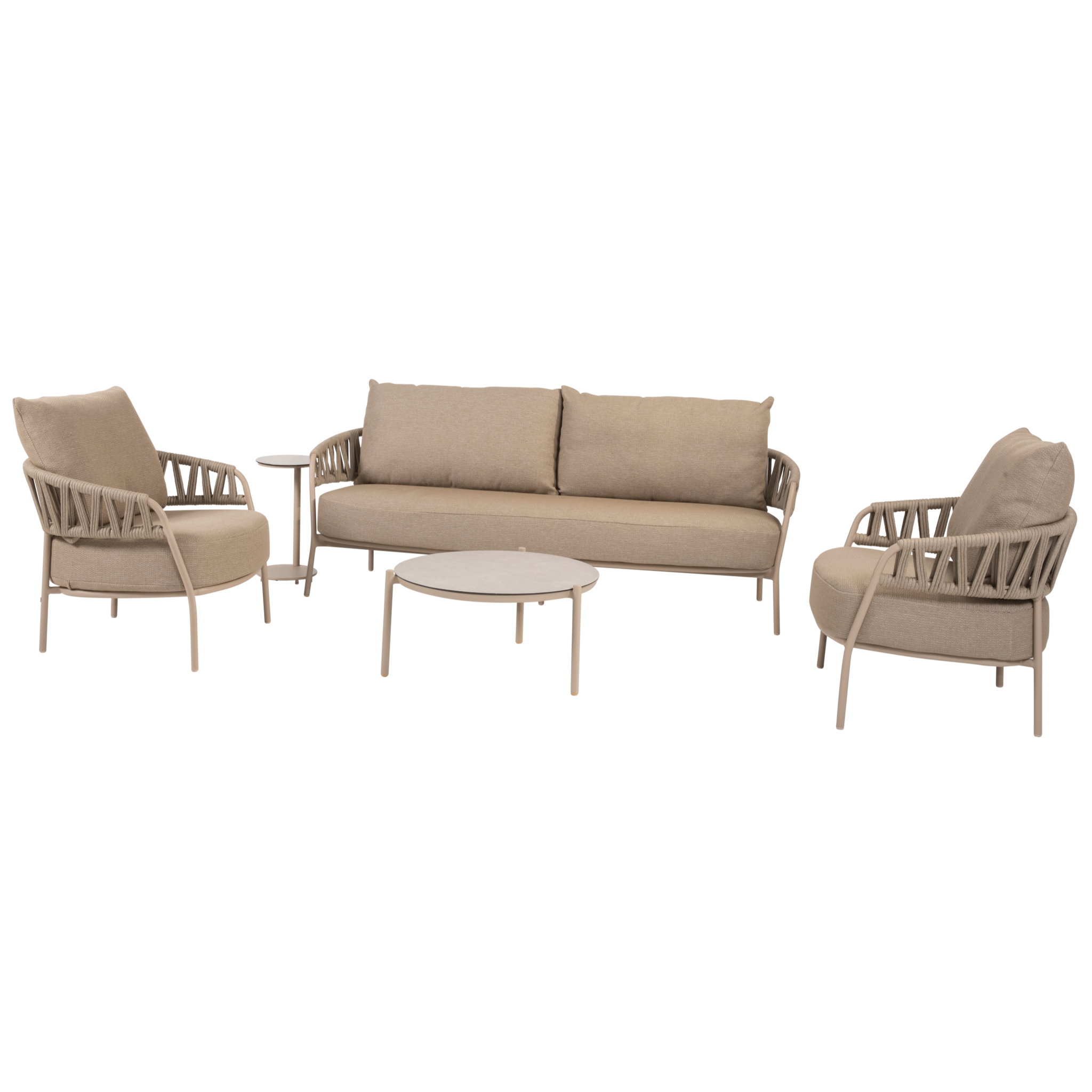 4 Seasons Outdoor Vic Calma stoel bank loungeset 5 delig keramiek latte Taste 4SO