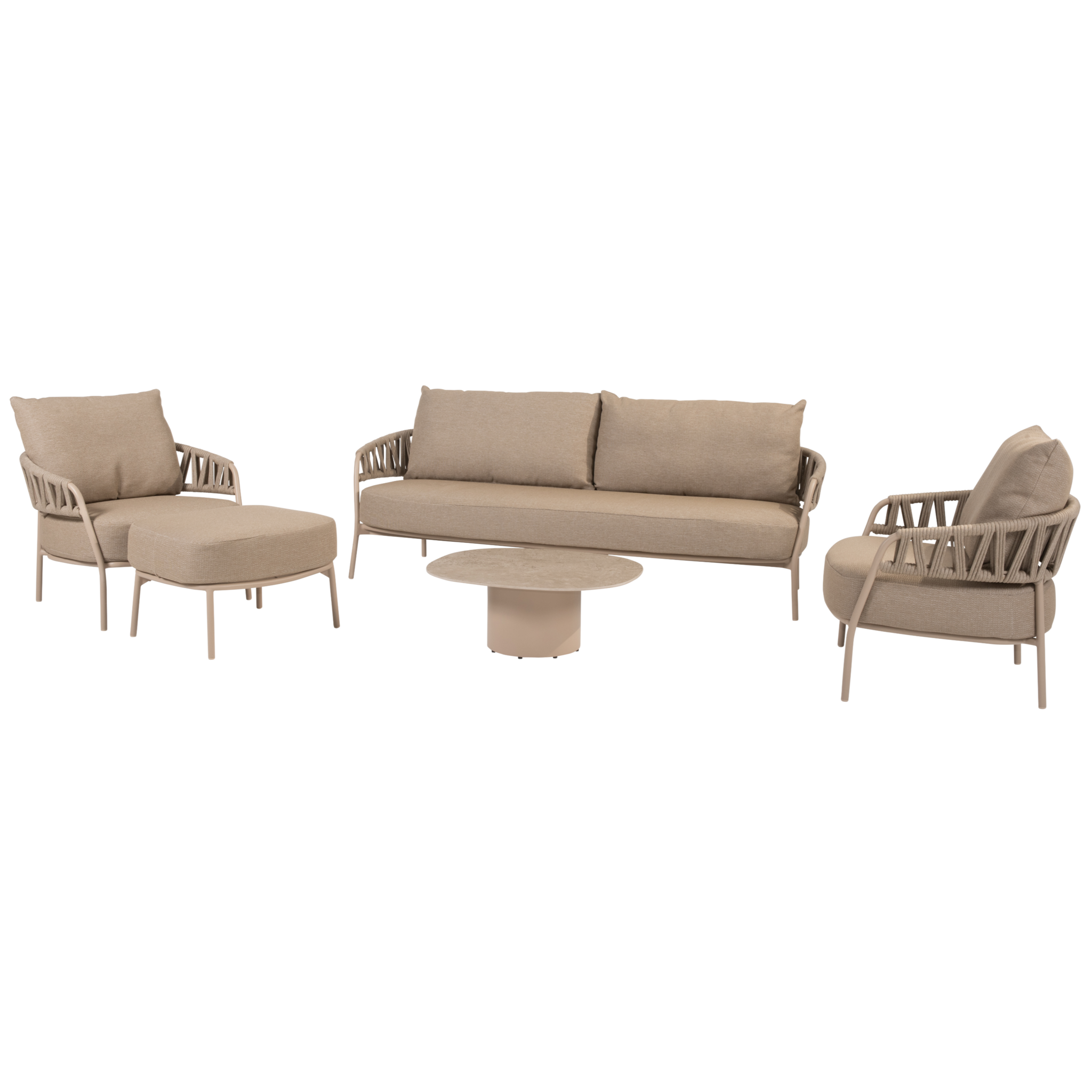 4 Seasons Outdoor Sofie Calma stoel bank loungeset 5 delig keramiek latte Taste 4SO