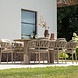 4 Seasons Outdoor Denia Calma dining tuinset 240x105xH75 cm 7 delig keramiek latte Taste 4SO