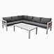 AVH-Collectie Showroommodel Fabri hoek loungeset 5 delig aluminium wit