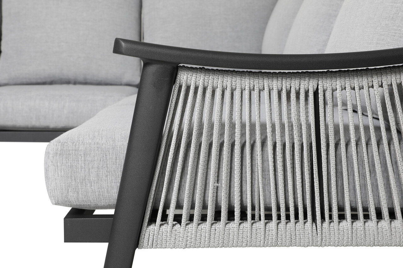 AVH-Collectie Showroommodel Capetown dining hoek loungeset 4 delig antraciet