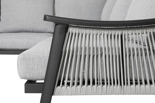 AVH-Collectie Showroommodel Capetown dining hoek loungeset 4 delig antraciet