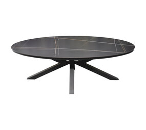 AVH-Collectie Showroommodel Talitha dining tuintafel 220x114xH75 cm ovaal antraciet sintered stone blad
