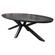 AVH-Collectie Showroommodel Talitha dining tuintafel 220x114xH75 cm ovaal antraciet sintered stone blad