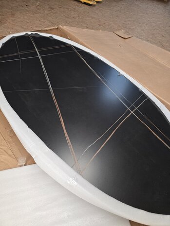 AVH-Collectie Showroommodel Talitha dining tuintafel 220x114xH75 cm ovaal antraciet sintered stone blad