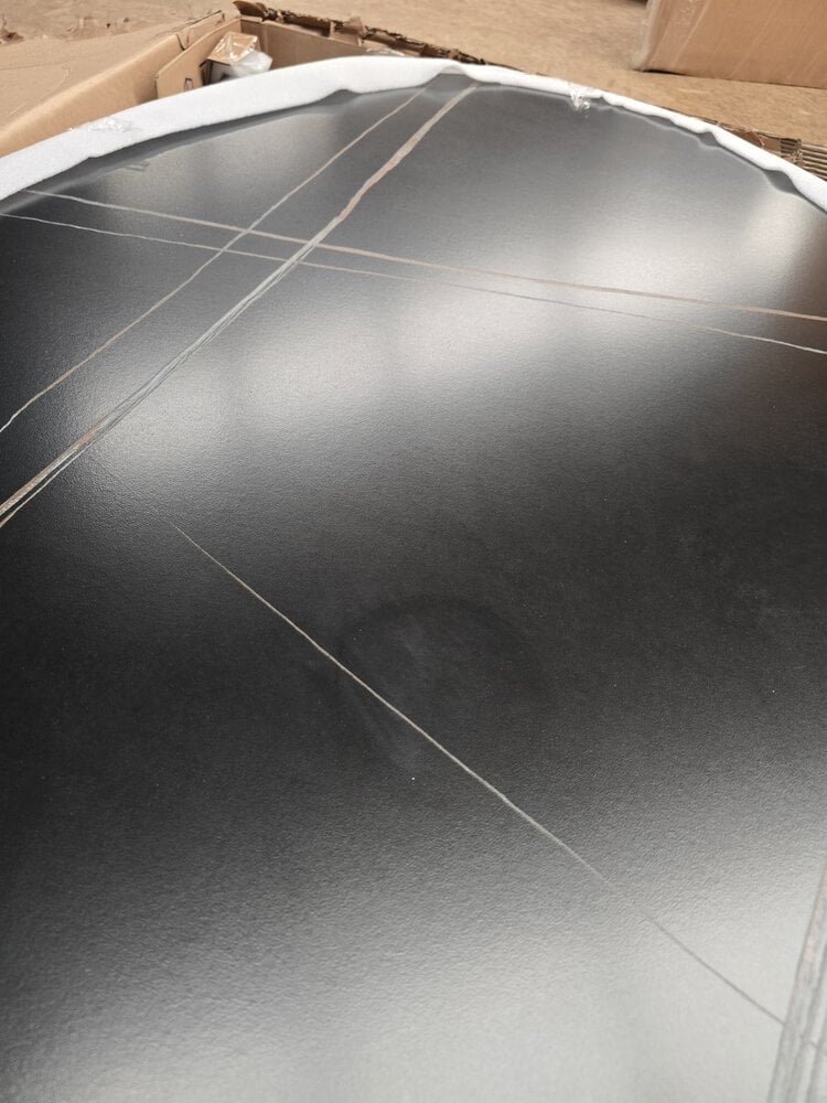 AVH-Collectie Showroommodel Talitha dining tuintafel 220x114xH75 cm ovaal antraciet sintered stone blad