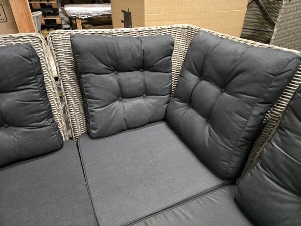 AVH-Collectie Showroommodel Ibiza dining hoek loungeset 4 delig verstelbaar grijs