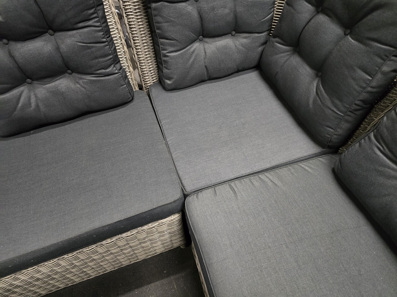 AVH-Collectie Showroommodel Ibiza dining hoek loungeset 4 delig verstelbaar grijs