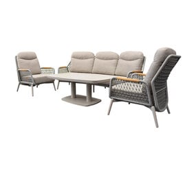 AVH-Collectie Monza stoel bank dining loungeset 5 delig verstelbaar latte rope AVH-Collectie Monza stoel bank dining loungeset 5 delig verstelbaar latte rope