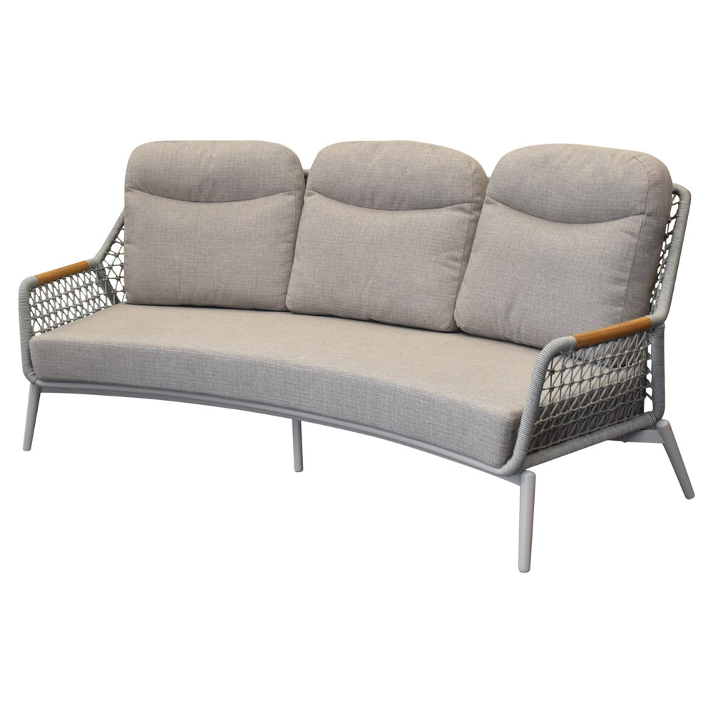 AVH-Collectie Monza stoel bank dining loungeset 5 delig verstelbaar latte rope