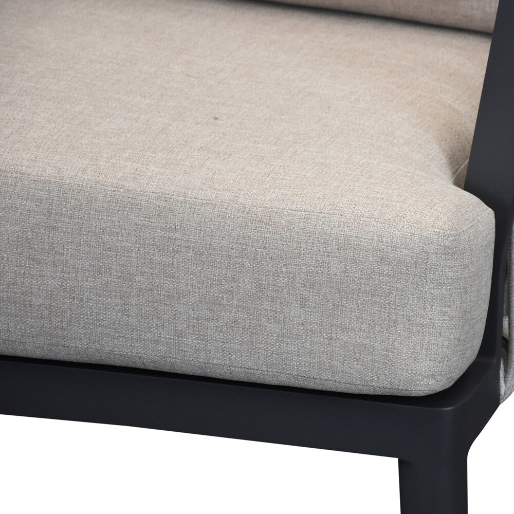 AVH-Collectie Showroommodel Palermo loungeset 2 delig antraciet rope