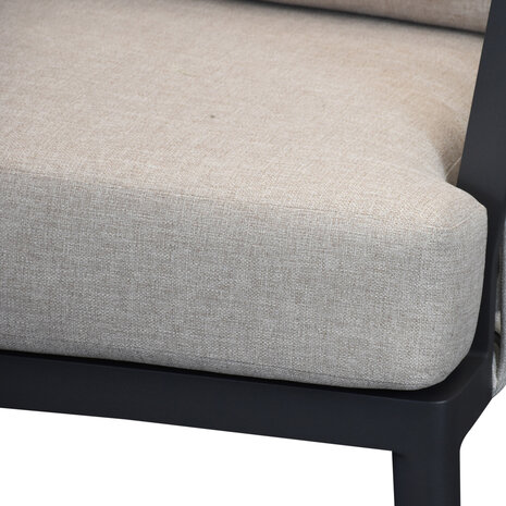 AVH-Collectie Showroommodel Palermo loungeset 2 delig antraciet rope