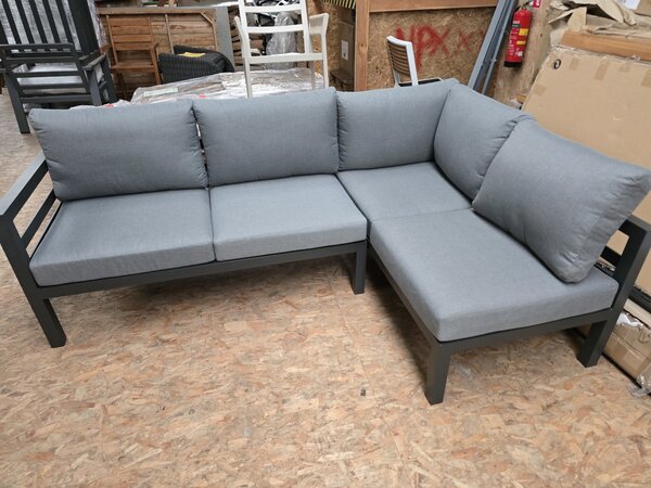 AVH-Collectie Showroommodel Fabri chaise longue loungeset 2 delig aluminium antraciet