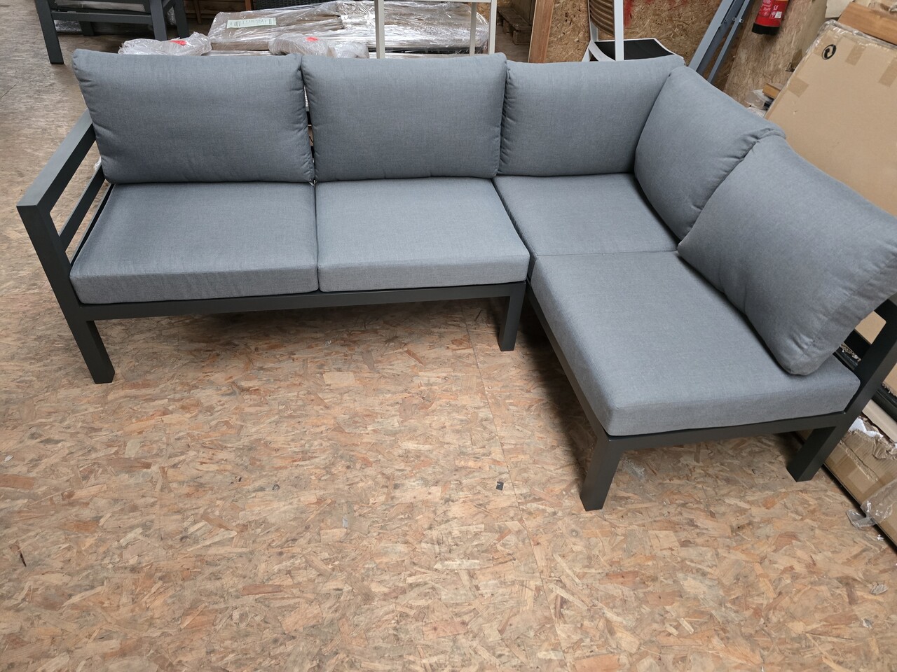 AVH-Collectie Showroommodel Fabri chaise longue loungeset 2 delig aluminium antraciet