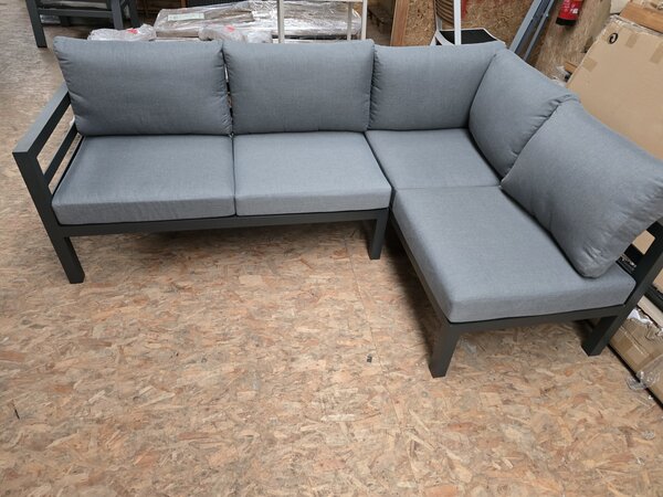 AVH-Collectie Showroommodel Fabri chaise longue loungeset 2 delig aluminium antraciet