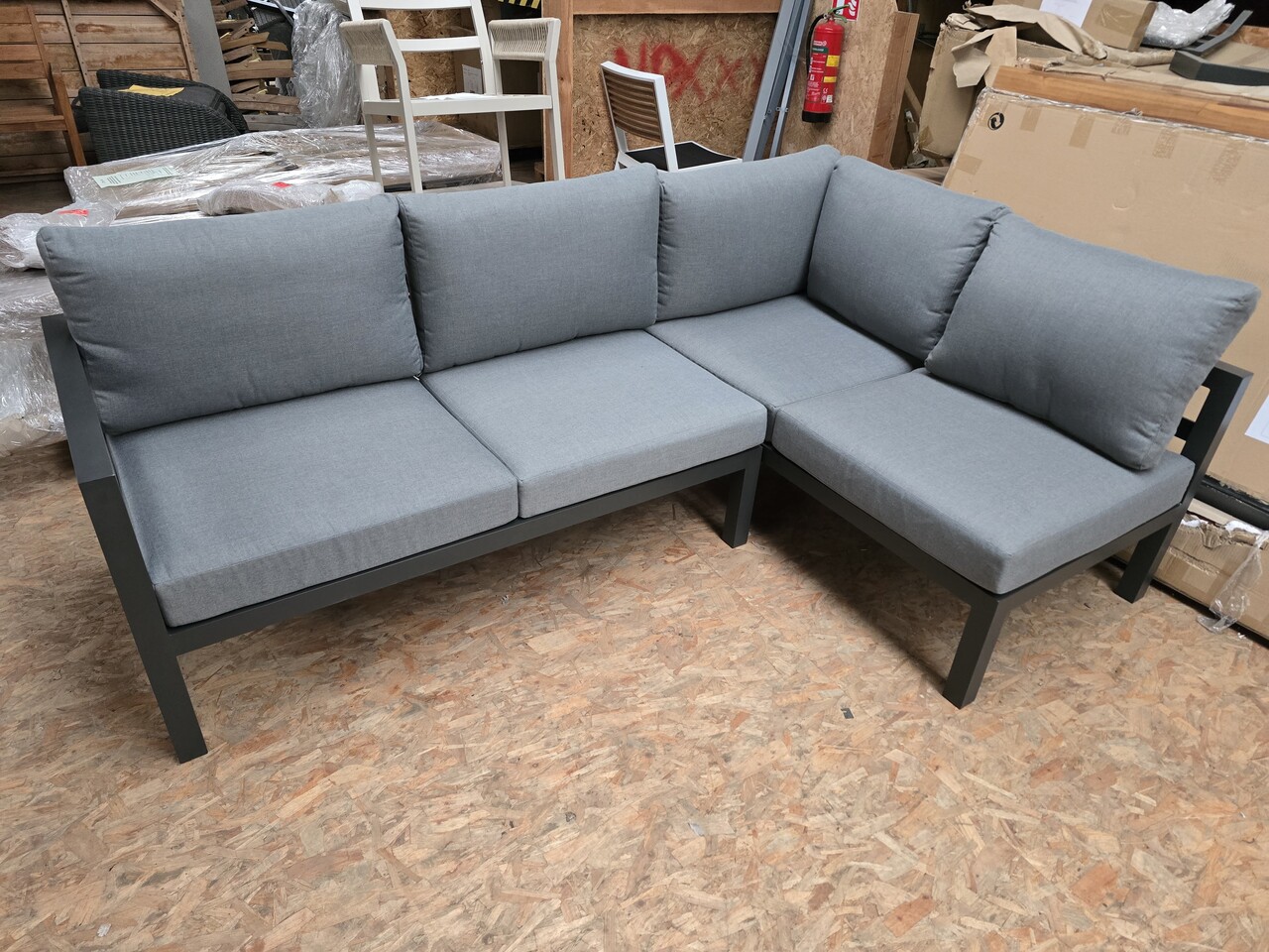 AVH-Collectie Showroommodel Fabri chaise longue loungeset 2 delig aluminium antraciet