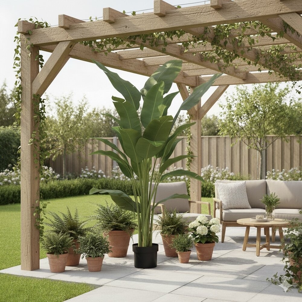 AVH-Collectie Kunstplant bananenboom 180 cm hoog