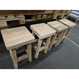 AVH-Collectie Showroommodel Boomstam bar kruk 40x40xH114 cm ( set van 4)