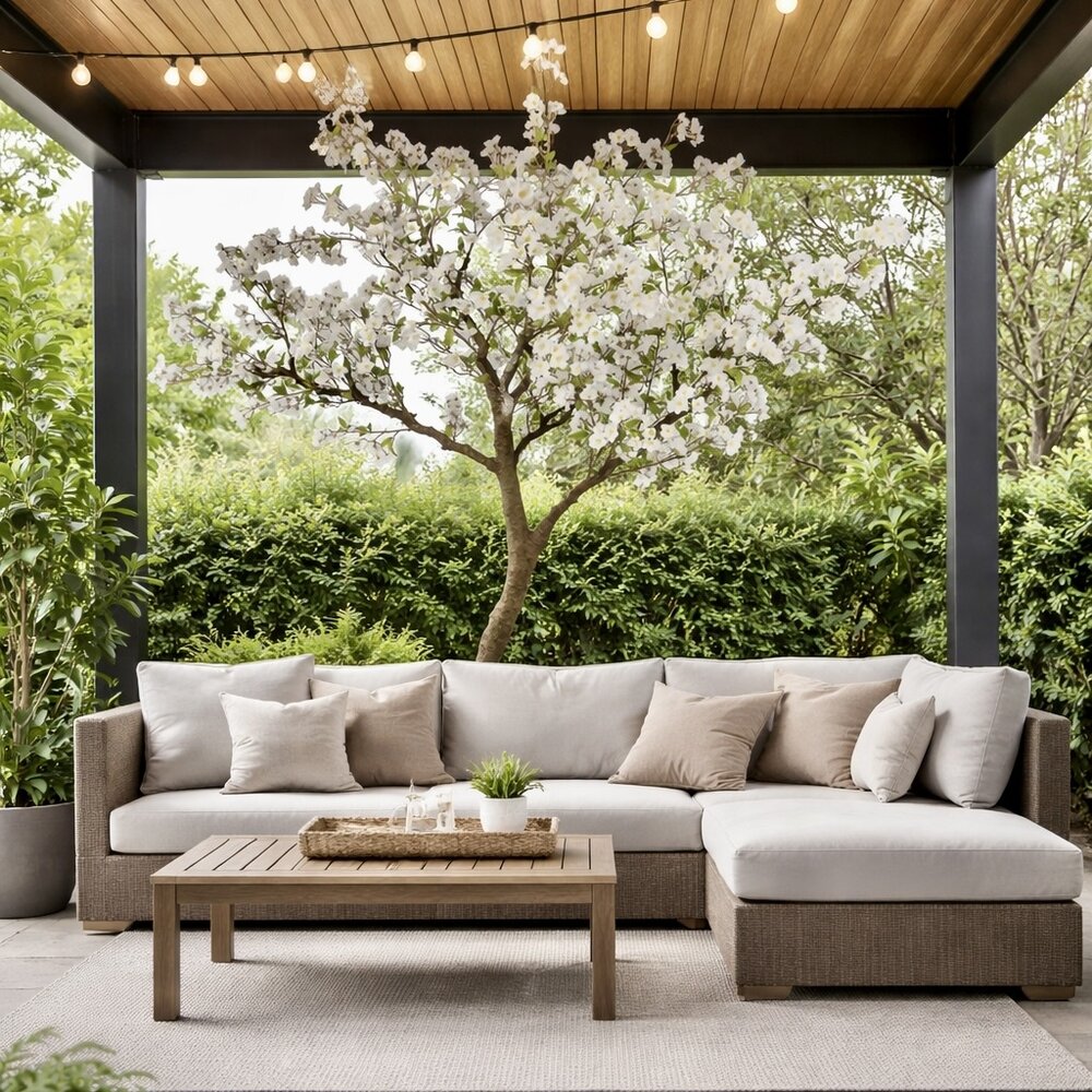 AVH-Collectie Kunstboom kersenbloesem wit dikke stam H240 cm