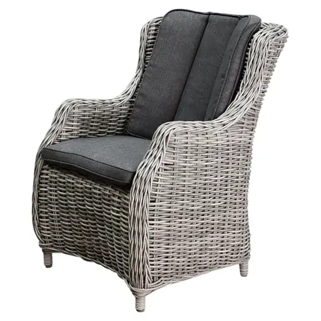 AVH-Collectie Showroommodel 1 x Darwin robuust dining tuinstoel 8 mm licht grijs