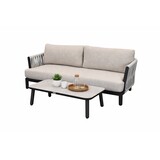 AVH-Collectie Showroommodel Palermo loungeset 2 delig antraciet rope