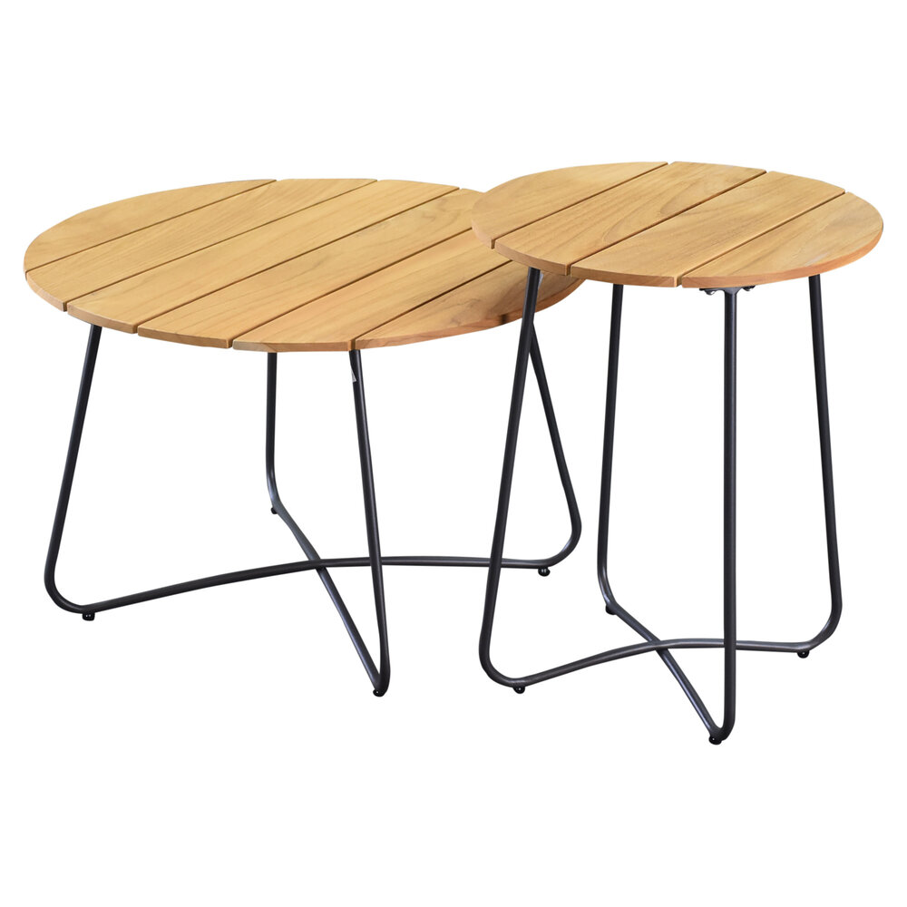 AVH-Collectie Showroommodel Florina stoel bank loungeset 5 delig aluminum teak antraciet AVH-Collectie Showroommodel Florina stoel bank loungeset 5 delig aluminum teak antraciet