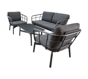 AVH-Collectie Showroommodel Larisa stoel bank loungeset 4 delig aluminium antraciet AVH-Collectie Showroommodel Larisa stoel bank loungeset 4 delig aluminium antraciet