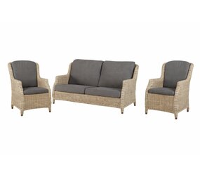 4 Seasons Outdoor Showroommodel Brighton stoel-bank loungeset 3-delig Pure 4-Seasons Outdoor 4 Seasons Outdoor Showroommodel Brighton stoel-bank loungeset 3-delig Pure 4-Seasons Outdoor