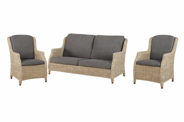 4 Seasons Outdoor Showroommodel Brighton stoel-bank loungeset 3-delig Pure 4-Seasons Outdoor 4 Seasons Outdoor Showroommodel Brighton stoel-bank loungeset 3-delig Pure 4-Seasons Outdoor